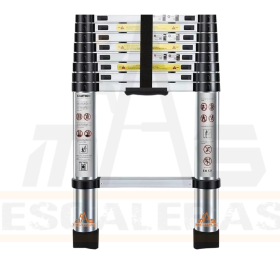 Escalera telescópica de 2.6 metros recta certificada con norma Max Escaleras