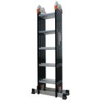 Escalera 20 pasos multipropósito 4x5 reforzada black Max Escaleras