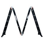 Escalera 20 pasos multipropósito 4x5 reforzada black Max Escaleras - Imagen 3