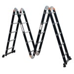 Escalera 20 pasos multipropósito 4x5 reforzada black Max Escaleras - Imagen 4