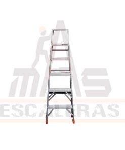 Escalera tijera de 6 pasos 5 peldanos en aluminio