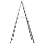 Escalera 12 pasos tijera de 11 peldaños en aluminio 3.60mts Max Escaleras - Imagen 2