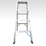 Escalera 4 pasos tijera de 3 peldaños en aluminio 1.20 mts Max Escaleras - Imagen 3