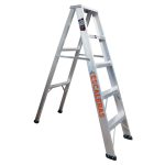 Escalera Tijera 5 Pasos 4 Peldaños en Aluminio 1.50 mts Max Escaleras