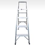 Escalera Tijera 5 Pasos 4 Peldaños en Aluminio 1.50 mts Max Escaleras - Imagen 3