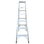 Escalera tijera 6 pasos 5 peldaños en aluminio 1.80 mts Max Escaleras - Imagen 3