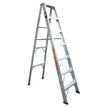 Escalera tijera 7 pasos 6 peldaños en aluminio 2.10 mts Max Escaleras