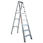 Escalera tijera 8 pasos 7 peldaños en aluminio 2.40mts Max Escaleras