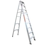 Escalera 9 pasos tijera de 8 peldaños en aluminio 2.70 mts Max Escaleras