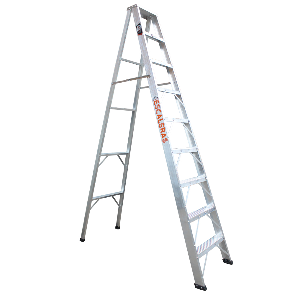 TA9P-1 Escalera 9 pasos tijera de 8 peldaños en aluminio 2.70 mts Max Escaleras - Imagen 1
