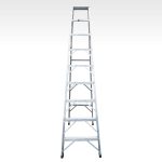 Escalera 9 pasos tijera de 8 peldaños en aluminio 2.70 mts Max Escaleras - Imagen 3