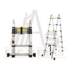 Escalera telescópica de 3.8 metros recta tipo tijera 1.9 + 1.9 mts certificada con norma