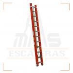 Escalera 20 peldaños extensión fibra de vidrio 5.99 mts certificada