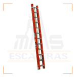 Escalera 20 peldaños extensión fibra de vidrio 5.99 mts certificada