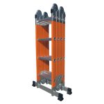 Escalera multipropósito de 16 pasos 4x4 Fibra de vidrio Max Escaleras