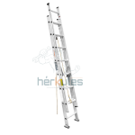 Escalera extensión 16 peldaños tipo III 4.8 mts aluminio certificada