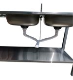 Lavaplatos Grifería Base Doble Poceta 120x50x85 Fermetal - Imagen 5