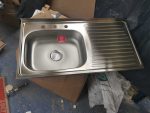 Lavaplatos Socoda 100x52 Acero Inoxidable poceta izquierda 1 hueco sin base - Imagen 3