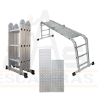 Escalera multipropósito 12 pasos 4x3 con plataformas