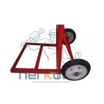 Carretilla Zorra 150Kg 127 Cm rueda 6" maciza roja y azul Más Carga - Imagen 3