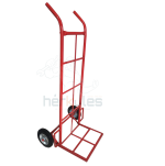 Carretilla Zorra 150Kg 127 Mt rueda 6" maciza roja y azul Más Carga