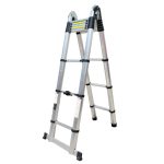 Escalera telescópica de 6.4 metros recta tipo tijera 3.2 + 3.2 mts Max Escaleras
