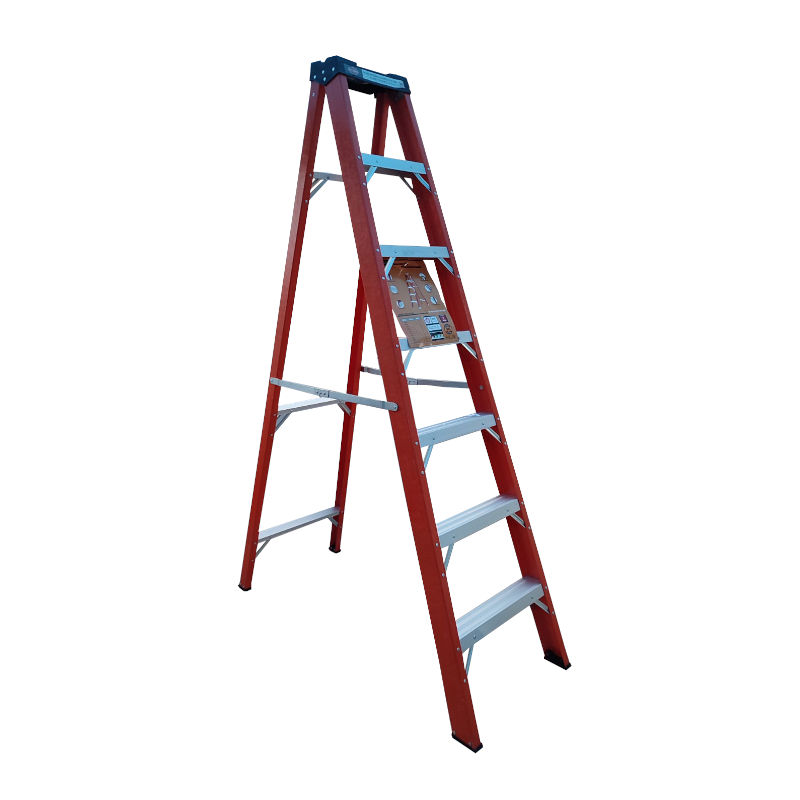 Escalera tijera tipo II 7 peldaños fibra de vidrio certificada Max Escaleras Escalera tijera tipo II 7 peldaños fibra de vidrio certificada Max Escaleras