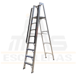 Escalera tipo avión de 8 pasos con baranda y plataforma