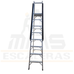Escalera tipo avión de 8 pasos con baranda y plataforma Max Escaleras - Imagen 3