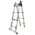 Escalera Telescópica 5 Mts 16 Pasos Tijera Doble De 2.5 + 2.5 Max Escaleras - Imagen 5