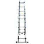 Escalera Telescópica 5.6m 18 Pasos Tijera Doble De 2.8+2.8 Max Escaleras - Imagen 5