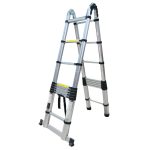 Escalera Telescópica 5.6m 18 Pasos Tijera Doble De 2.8+2.8 Max Escaleras - Imagen 6