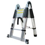 Escalera Telescópica 5.6m 18 Pasos Tijera Doble De 2.8+2.8 Max Escaleras - Imagen 8