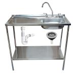 Lavaplatos base grifería 100x50 cm Fermetal tubo cromado edición especial ! con mezclador