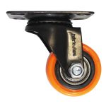 Rodachina de 1 1/2" Plano Naranja Sin Freno Giratoria 40 mm - Imagen 2