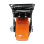 Rodachina  con freno de 1 1/2" Plano Naranja 40 mm Giratorio - Imagen 3