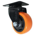 Rodachina 3" Sin Freno, Plano Naranja Giratorio 75mm 100kg