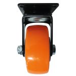 Rodachina 3" Sin Freno, Plano Naranja Giratorio 75mm 100kg - Imagen 3