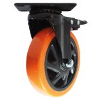 Rodachin 4" Con Freno Naranja, Giratorio 100 mm 130Kg