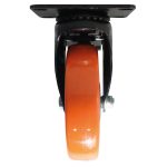 Rodachin 4" Con Freno Naranja, Giratorio 100 mm 130Kg - Imagen 3