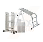 Escalera Hérkules multipropósito 12 pasos 4x3 con plataformas Hérkules