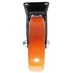 Rodachina de 5"sin freno, Plano Naranja Giratorio 125mm 140Kg - Imagen 3
