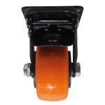 Rodachina de 2" con Freno, Giratorio Plano Naranja 50mm 50 Kg - Imagen 3