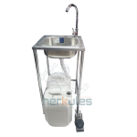 Lavamanos autónomo 38x38 cm llave pedal Más Grifería con accesorios
