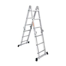 Escalera multiposición 12 peldaños 4x3 tipo I Truper Certificada