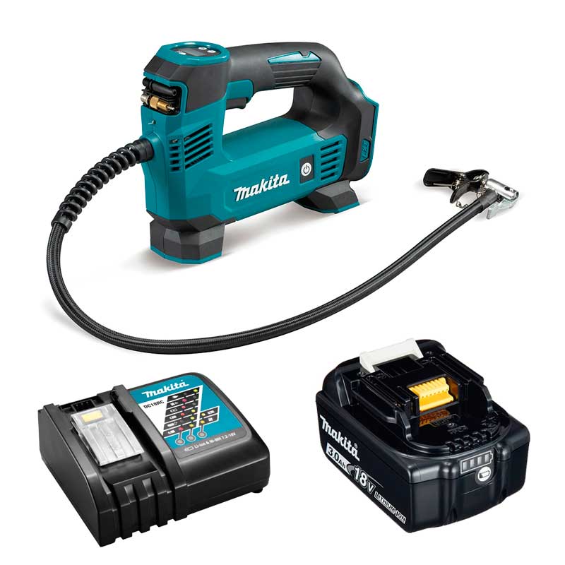Inflador 18V LXT 121 PSI Sin Bat Ni Car + Batería On Litio 18V Con Cargador Makita Inflador 18V LXT 121 PSI Sin Bat Ni Car + Batería On Litio 18V Con Cargador Makita