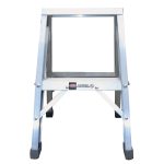 Escalera tijera de 1 peldaño 2 pasos en aluminio con tapa aluminio 0.60 Mts - Imagen 3