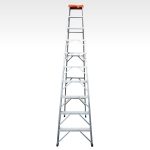 Escalera Tijera 10 pasos 9 peldaños en aluminio con Tapa Plástica Marca Máx Escaleras - Imagen 3