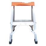 Escalera tijera de 2 pasos, 1 peldaño en aluminio tapa plástica Max Escaleras - Imagen 3