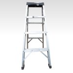 Escalera Tijera de 4 Pasos 3 Peldaños, en Aluminio Tapa Plástica 1.20 Mts - Imagen 3